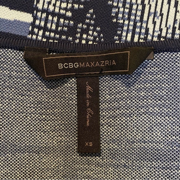 BCBG MAXAZRIA Women Hailey Blue Patterned Short Bodycon Party Dress Size XS - Picture 5 of 6